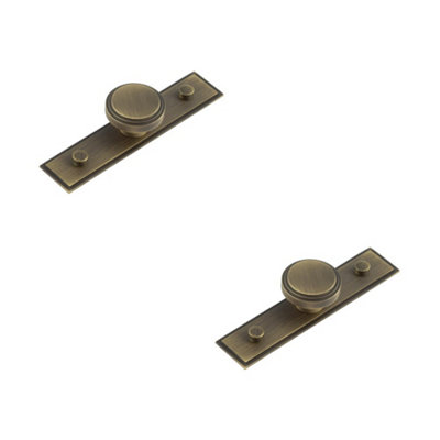 2 PACK 40mm Antique Brass Stepped Cupboard Knob for Elegant Home Decor - Kitchen Cabinet Knob