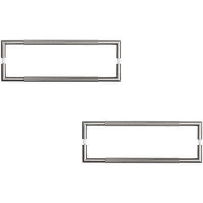 2 PACK 425mm Gun Metal Linear Knurled Pull Handle for Stylish Interiors - Door Handle