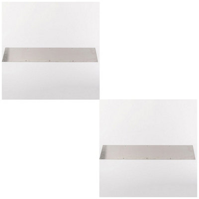2 PACK - 790mm x 150mm Plain Door Kickplate - Satin Stainless Steel Kick Plate Protector