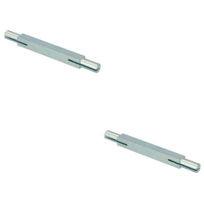 2 PACK - 90mm Extra Long Door Handle Spindle - 40 to 60mm Thick Doors Adapter Bar Rod