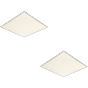 2 PACK Anti-Glare Ceiling Panel Light - 40W Cool White LED - White Paint