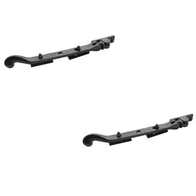 2 PACK Antique Black Range Bulb End Casement Stay 200mm - Durable Window Hardware - Window Peg Bar