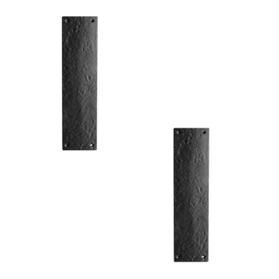 2 PACK Antique Black Range Finger Plates 300x70mm - Elegant Door Hardware - Door Protector Plate