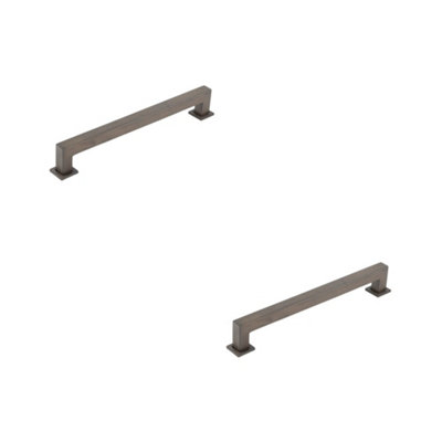 2 PACK Antique Brass Cabinet Handle - 224mm Premium Quality - Kitchen Drawer Pull Handle