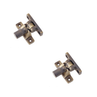 2 PACK Antique Brass Fasteners Pattern 1 for Crafts and DIY Projects - Window Fastener