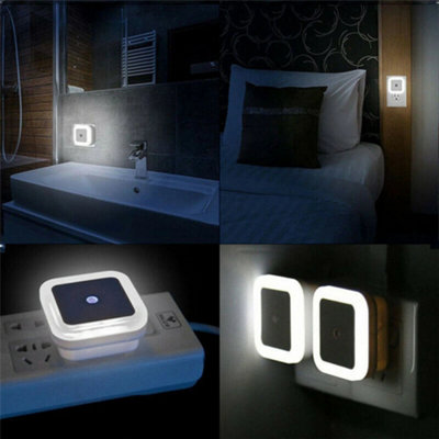 2 Pack Automatic LED Night Light Plug In Dusk Dawn Sensor