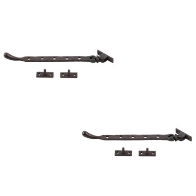 2 PACK Beeswax Bulb End Casement Stays - 243x15x6mm for Enhanced Window Functionality - Window Peg Bar