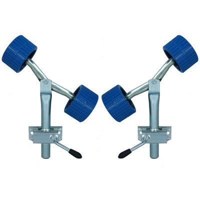 2 PACK BOAT ROLLER WING BRACKET & STEM POST WITH NON MARKING ROLLERS ...
