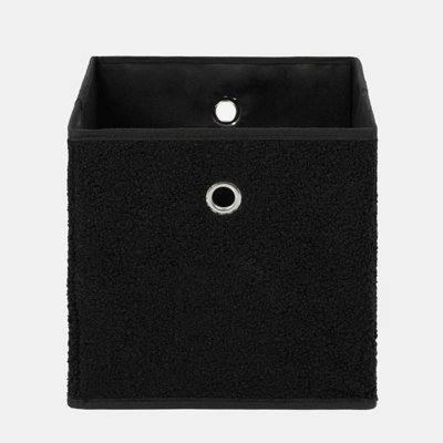 2 Pack Boucle Cube Folding Space Saving Storage Boxes - 3