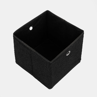 2 Pack Boucle Cube Folding Space Saving Storage Boxes - 5