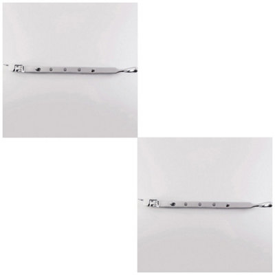 2 PACK - Bulb Ended Casement Window Stay 305 x 16mm Polished Brass Pear Drop Handle Bar