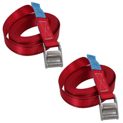 2 Pack Cam Buckle Strap Stainless Steel Metal 4m Tie Down Luggage Straps Marine
