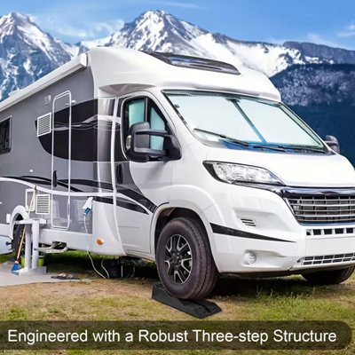 2 Pack Campervan Levelling Ramps, 2 Pack 5 Ton Heavy Duty Vehicle Ramps ...