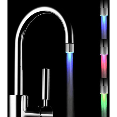 2 pack colorful led faucets with 3 color changing temperature control ...