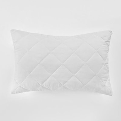 2 Pack Cosy Quilted Pillow Protector Topper Pillowcases Cover Bed - 5