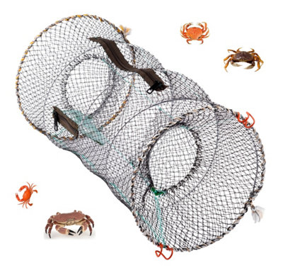 2 Pack Crab Net For Prawn Shrimp Crayfish Lobster Live Bait Fishing Pot Basket Price Comparisons | Compare The Build
