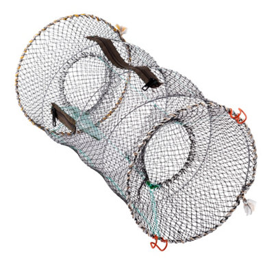 2 Pack Crab Net For Prawn Shrimp Crayfish Lobster Live Bait Fishing Pot Basket