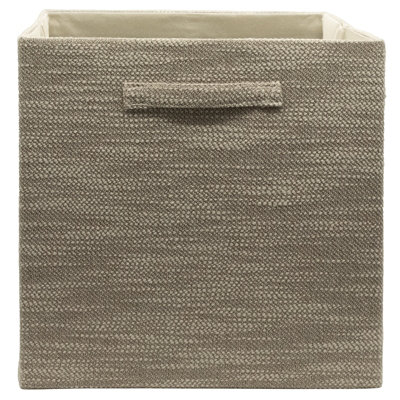 2 Pack Cube Storage Insert - Textured Taupe - 33x33x37cm