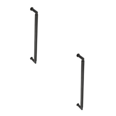 2 PACK Dark Bronze Pull Handle 425mm Bolt Through - Elegant Brass Design - Door Handle