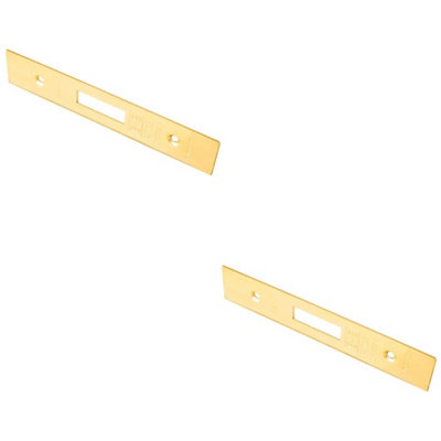 2 PACK - Door Frame Forend Strike and Fixing Pack Setfor Deadlocks ...