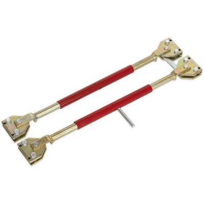 2 PACK Door Restraining Steel Bars with Tommy Bar - 830mm to 1160mm ...