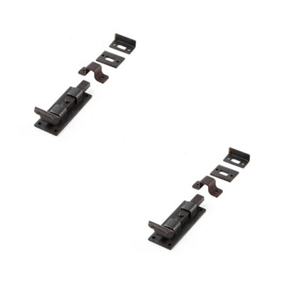 2 PACK Durable 102mm Beeswax Straight Bolts for Enhanced Security - Door Bolt Lock