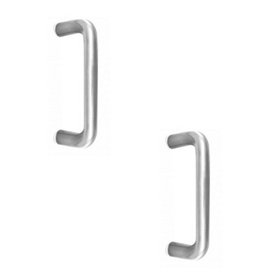 2 PACK Durable 22mm D Shape Pull Handle in Satin Stainless Steel - Grade 304 - Door Handle