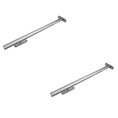 2 PACK Durable 260mm Casement Stay in Satin Stainless Steel for Windows - Window Peg Bar