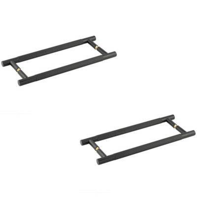 2 PACK Durable 300mm Black Back to Back Pull Handle for Doors - Door Handle