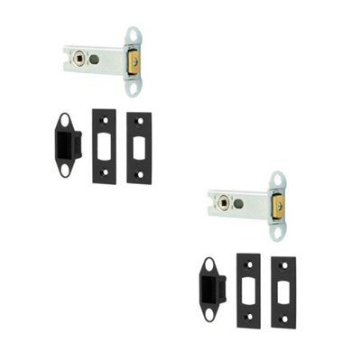2 PACK Durable 76mm Heavy Duty Tubular Deadbolts in Black for Maximum Security - Door Bolt