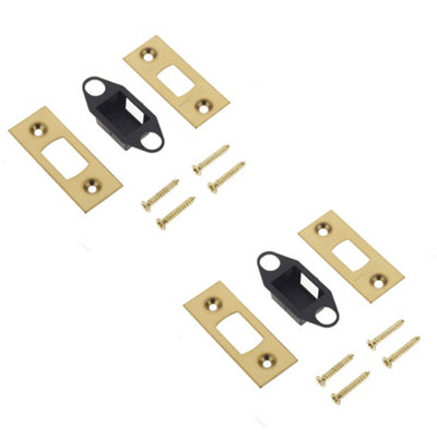 2 PACK Durable Brass Accessory Packs for Heavy Duty Tubular Deadbolts - Door Bolt
