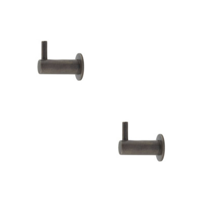 2 PACK Durable Dark Bronze Cupboard Hook for Stylish Organization - Wall Mounted Clothing Hook
