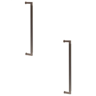 2 PACK Durable Dark Bronze Pull Handle 425mm for Cabinets and Doors - Door Handle