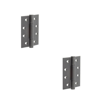 2 PACK Durable Dark Bronze Stainless Steel Grade 13 Polymer Bearing Hinge with 3 Knuckles - 30/60 Fire Door Hinge