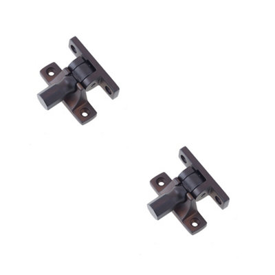 2 PACK Durable Fasteners Pattern 2 in Elegant Dark Bronze Finish - Window Fastener