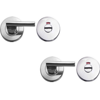 2 PACK Durable Grade 304 Stainless Steel Easy Turns and Releases with Indicator for Secure Doors - Door Handle