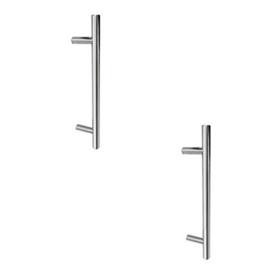2 PACK Durable Satin Stainless Steel Pull Handle 25mm with B/T Fixing for Easy Installation - Door Handle