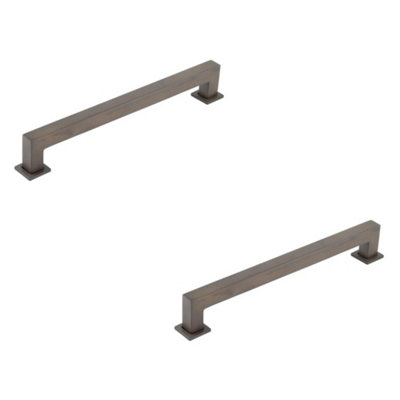 2 PACK Elegant 224mm Dark Bronze Cabinet Handle for Modern Interiors - Kitchen Drawer Pull Handle