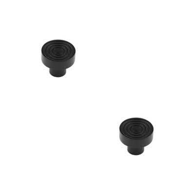 2 PACK Elegant 30mm Black Cupboard Knob for Stylish Interiors - Kitchen Cabinet Knob