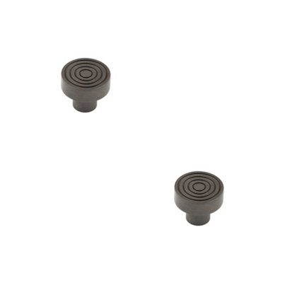 2 PACK Elegant 30mm Dark Bronze Cupboard Knob for Stylish Interiors Kitchen - Cabinet Knob