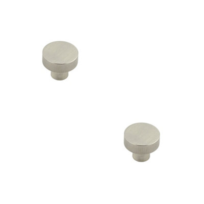 2 PACK Elegant 30mm Satin Nickel Cupboard Knob for Stylish Interiors Kitchen Cabinet Knob
