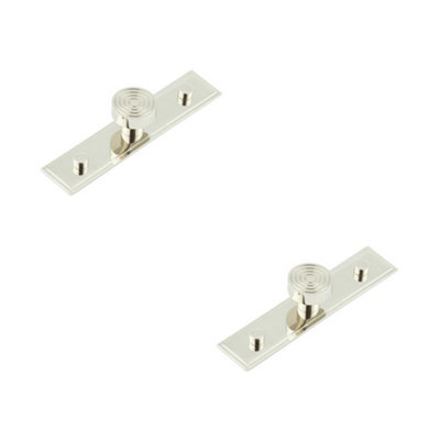 2 PACK Elegant 30mm Stepped Cupboard Knob with Polished Nickel Finish - Kitchen Cabinet Knob