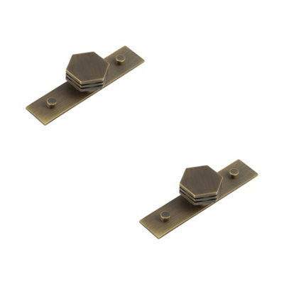 2 PACK Elegant 40mm Antique Brass Cupboard Knob for Modern Interiors - Kitchen Cabinet Knob