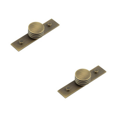 2 PACK Elegant 40mm Antique Brass Cupboard Knob for Stylish Interiors - Kitchen Cabinet Knob
