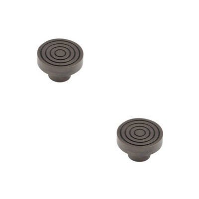 2 PACK Elegant 40mm Dark Bronze Cupboard Knob for Stylish Interiors - Kitchen Cabinet Knob