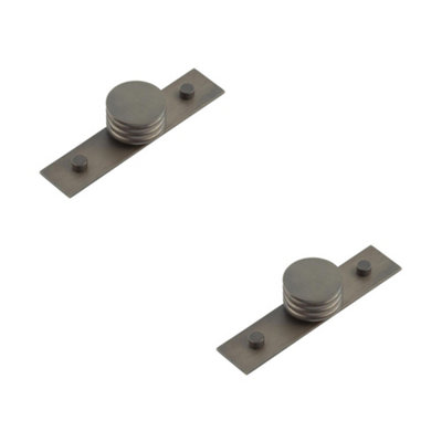 2 PACK Elegant 40mm Plain Dark Bronze Cupboard Knob for Stylish Interiors - Kitchen Cabinet Knob