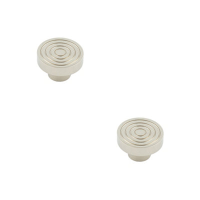2 PACK Elegant 40mm Polished Nickel Cupboard Knob for Stylish Interiors Kitchen - Cabinet Knob