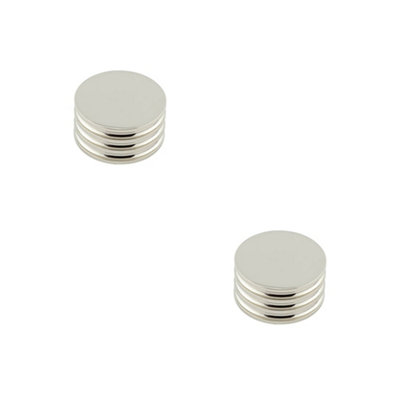 2 PACK Elegant 40mm Polished Nickel Cupboard Knob for Stylish Interiors - Kitchen Cabinet Knob
