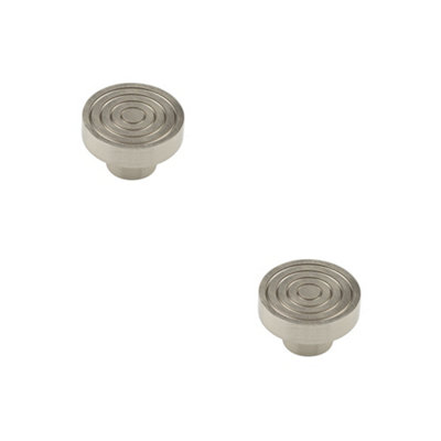 2 PACK Elegant 40mm Satin Nickel Cupboard Knob for Stylish Interiors Kitchen Cabinet Knob