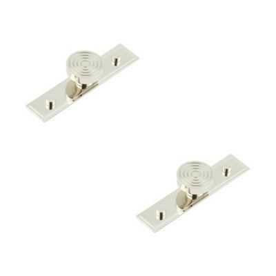 2 PACK Elegant 40mm Stepped Cupboard Knob in Polished Nickel Finish - Kitchen Cabinet Knob